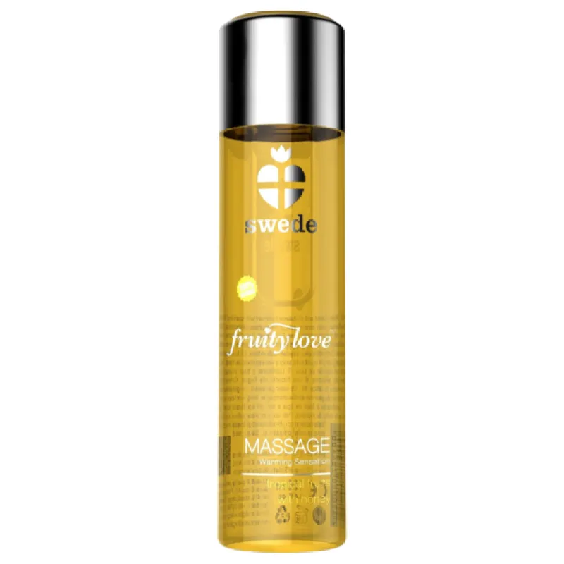 Swede Fruity Love Massageöl mit wärmendem Effekt Tropisches Fruchtiges mit Honig - 120 ml.