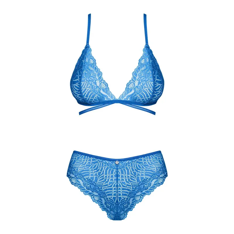 Bluellia Spitzen-BH Set - Blau Größe: S/M