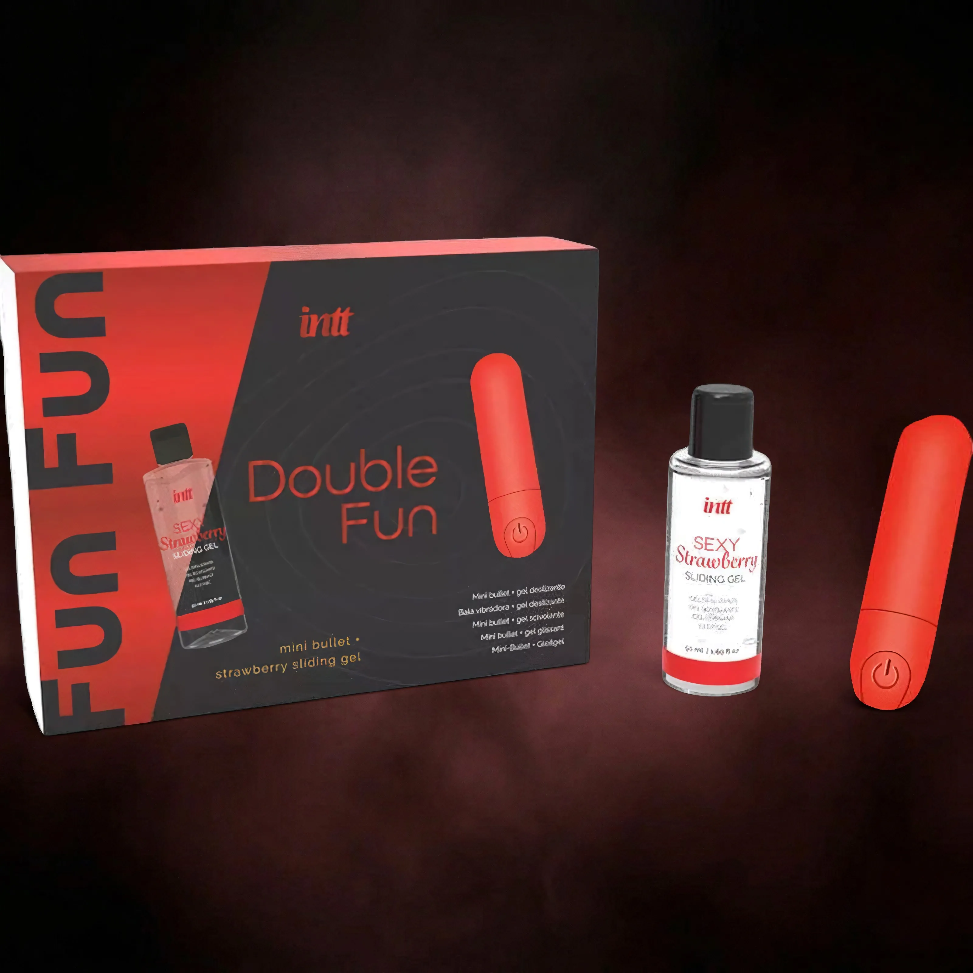 Intt Bullet-Vibrator + Gleitgel Erdbeere - 50 ml