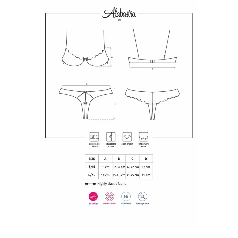 Alabastra Set pink Größe: S/M