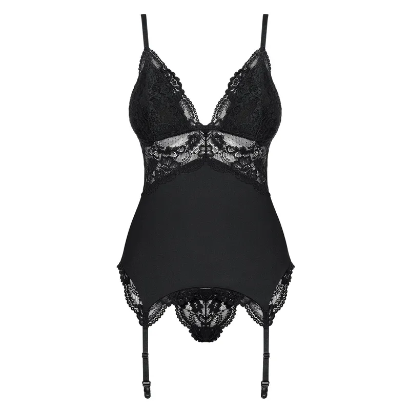 Corsage 810-COR-1 mit String schwarz - S/M